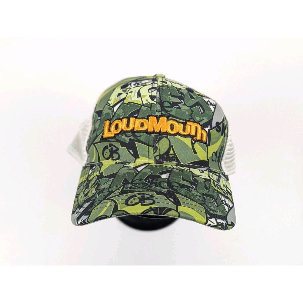 Loudmouth‎ Golf LM Hat Trucker Snapback Cap Graffiti Green Yellow Came To Win